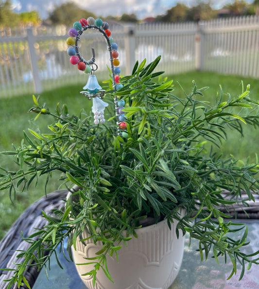 Blue Rainbow Fairy Plant Stake