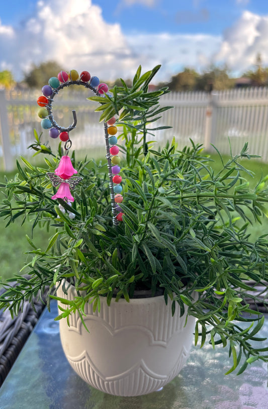 Pink Rainbow Fairy Plant Stake