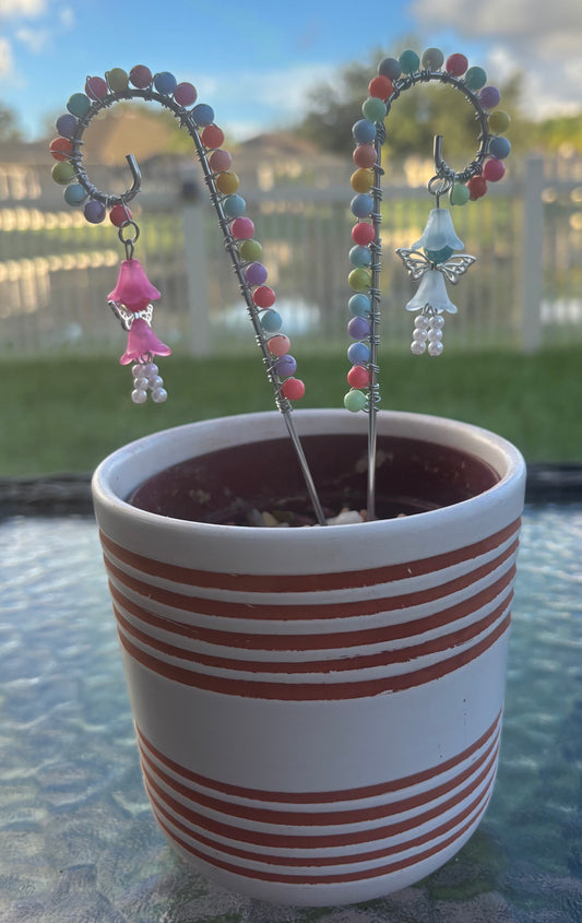 Pink Rainbow Fairy Plant Stake